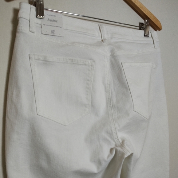 Talbots Curvy Jegging High Waist Skinny Ankle Length Women's White Jeans - Picture 7 of 8
